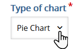 zakładka Type of Chart z wybraną opcją Pie Chart